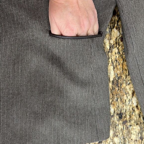 Tahari Brown One Button Closure Blazer Jacket Size 12 - Picture 10 of 10